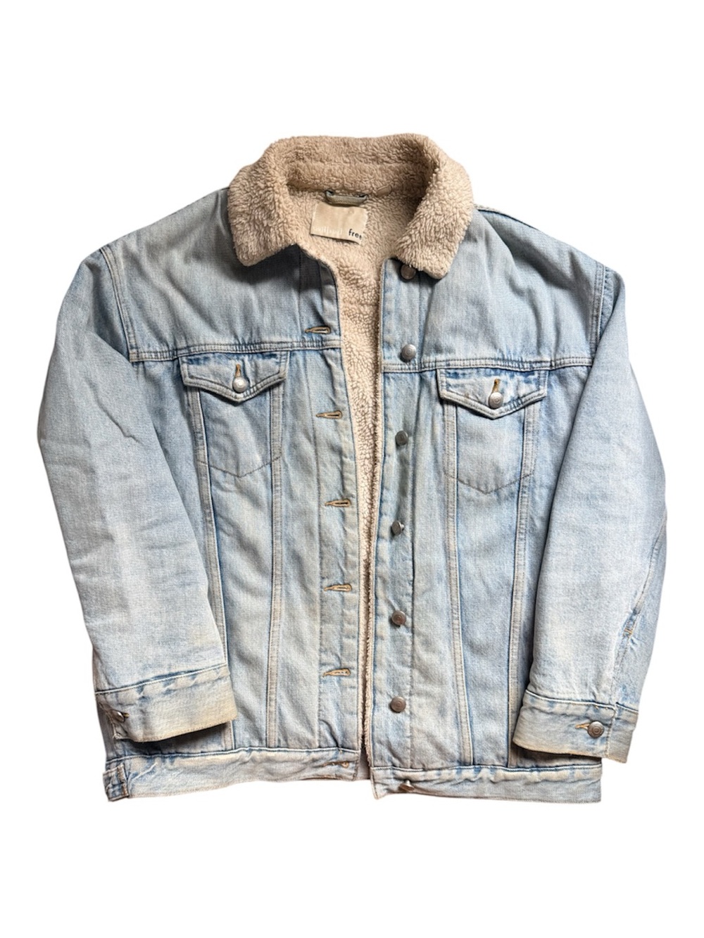 Aritzia Wilfred Free Sherpa Lined Denim Jacket